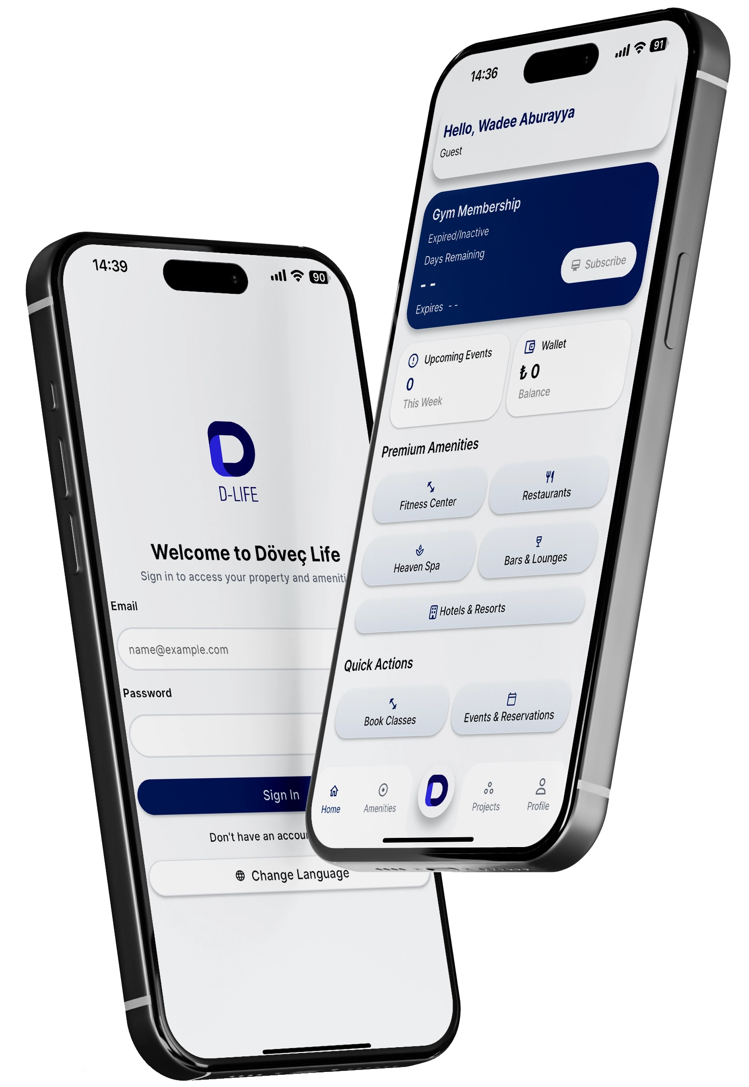 Döveç Life Mobile App - Property management and exclusive resident services